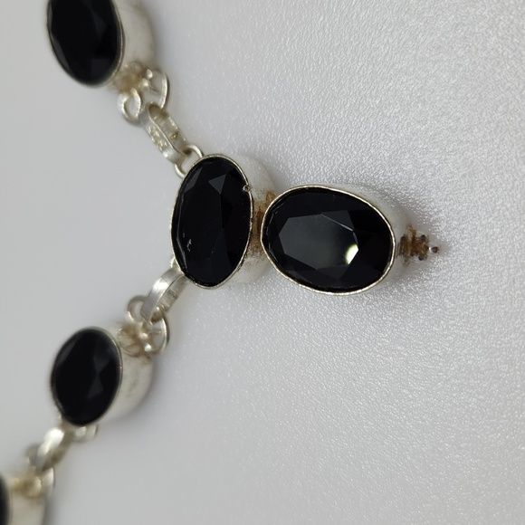 Nwot! Black onyx sterling necklace handmade - Picture 3 of 6